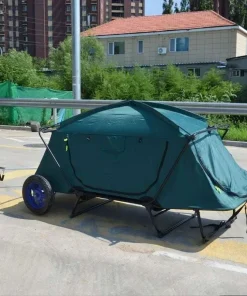 Alternative view of Triple-Layer Cycling Camping Tent – 201T Polyester, 1000–1500mm Waterproof, Aluminum Alloy Frame