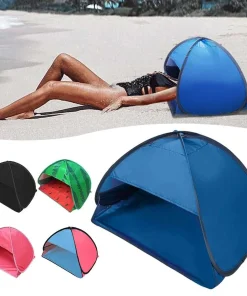 Alternative view of Pop-Up Beach Head Tent with UV Protection – Portable Mini Sun Shelter for Beach, Camping & Outdoor Sunbathing