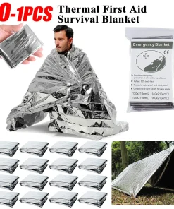 Alternative view of Yeston Emergency Thermal Rescue Blanket – Foil Survival Blanket for Outdoor & Military Use (1–30 Pack)