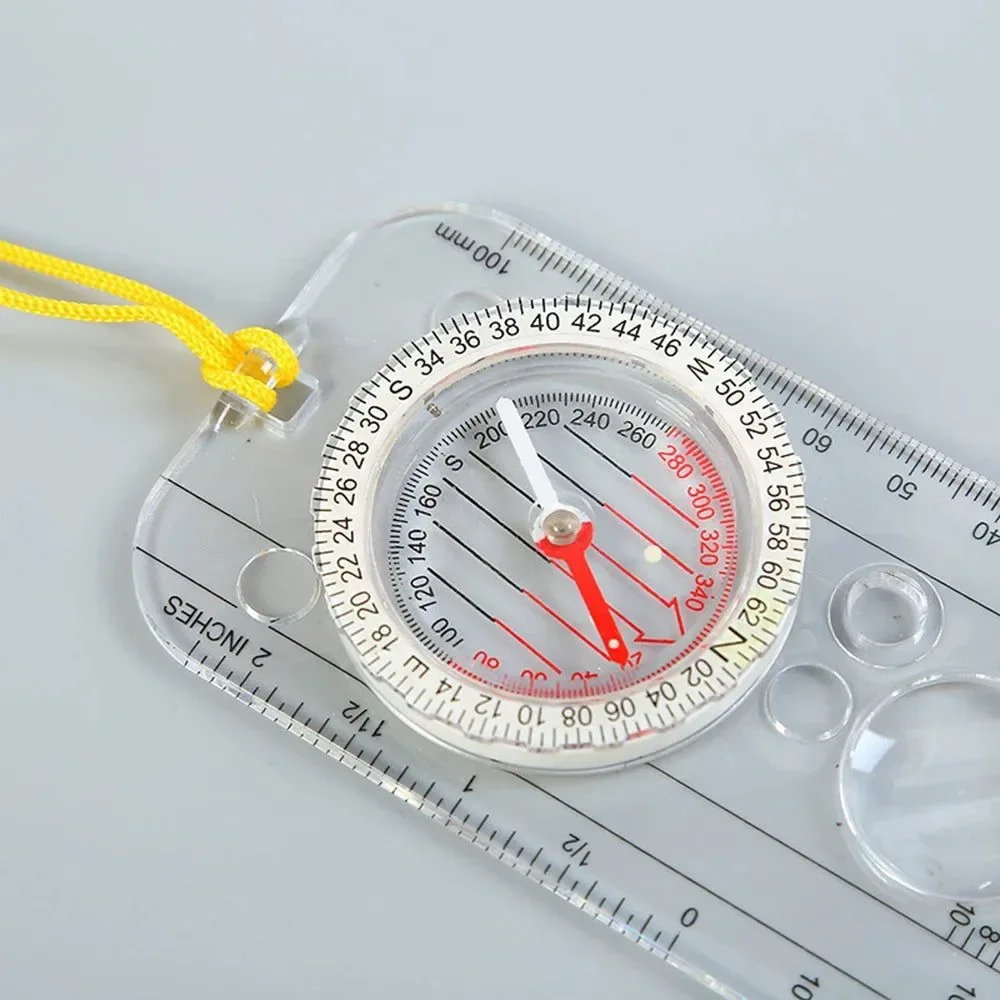 10PCS Drawing Scale Compass - Portable Handheld Navigation Map Reading Ruler for Outdoor Camping and Hiking - Image 6