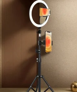 110cm Adjustable Tripod Stand with 10" Ring Light & O-Clamp – Complete Kit for Live Streaming, Selfies, and Content Creation