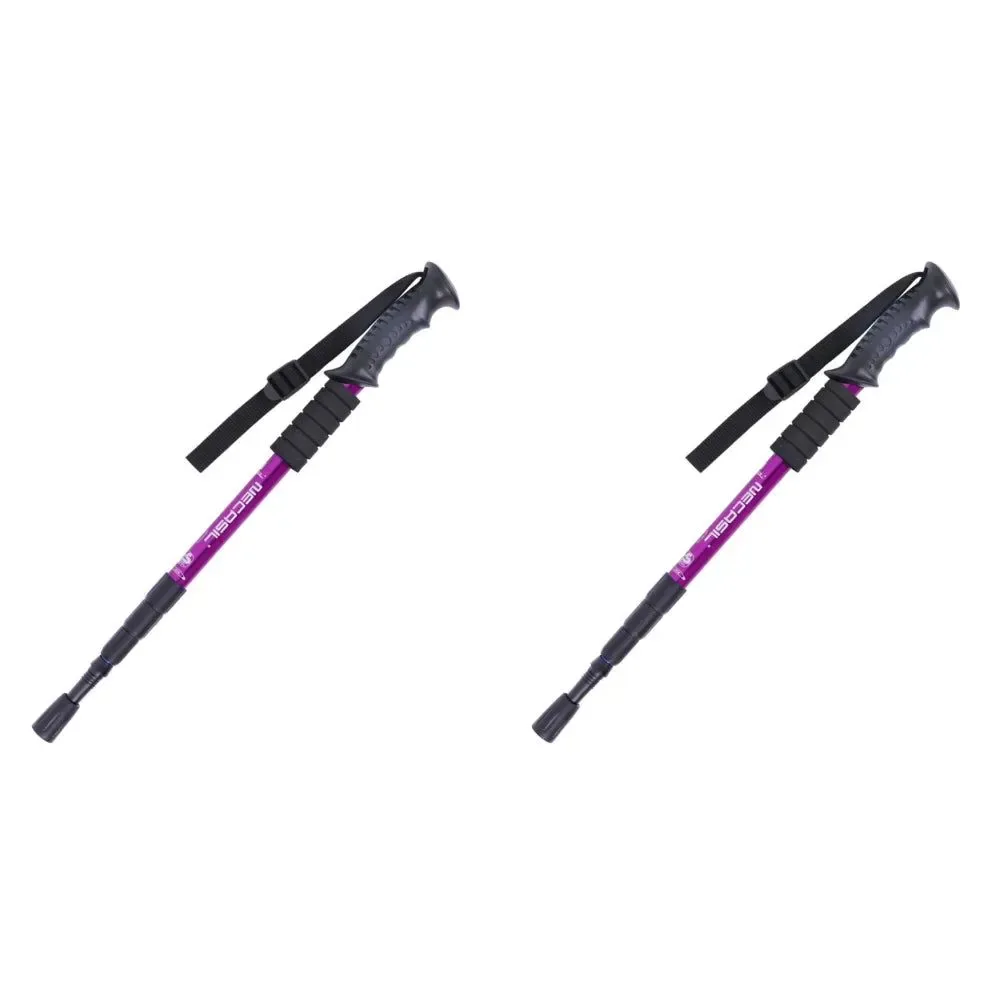1/2Pcs Light Aluminum Alloy Folding Walking Sticks - High-Quality 4-Section Telescopic Trekking Poles for Hiking and Climbing - Image 9