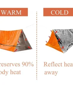 Alternative view of 2-Person Emergency Survival Tent Kit – Mylar Tube Tent, Sleeping Bag & SOS Thermal Blanket