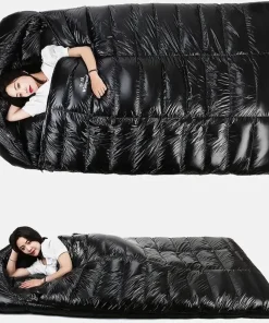 Alternative view of 2-Person White Goose Down Winter Sleeping Bag - Outdoor Camping Envelope Style, 220x130CM