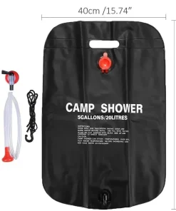 20L/40L Solar Heated Foldable Shower Bag for Camping & Outdoor Bathing