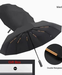 24-Bone Super Strong Umbrella – UV Protection, Sun & Rain Dual Use, Gift Box & 2-Year Warranty (5 Colors)