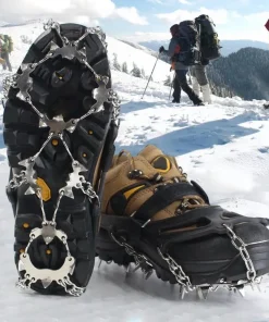 Alternative view of 24-Tooth Ice Crampons - Lightweight Stainless Steel Snow Grips with Carry Bag for Hiking & Winter Running