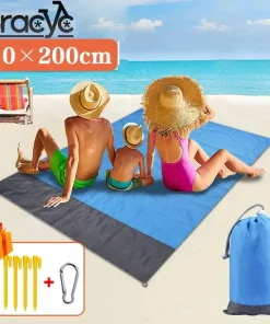 Alternative view of 2x2.1m Waterproof Beach Blanket – Lightweight Folding Picnic Mat for Camping, Sand & Outdoor Use