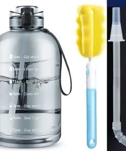 3L Motivational Water Bottle with Time Markers – BPA-Free Large Sports Jug with Handle & Leak-Proof Lid