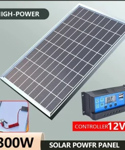 300W 12V Polycrystalline Solar Panel Kit — Portable Outdoor Power Generator for Home & Camping
