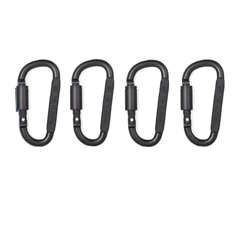 4Pcs Carabiner Set - Tactical Aluminum Alloy Carabiner Hooks for Camping, Survival, EDC, and Outdoor Activities - Image 8