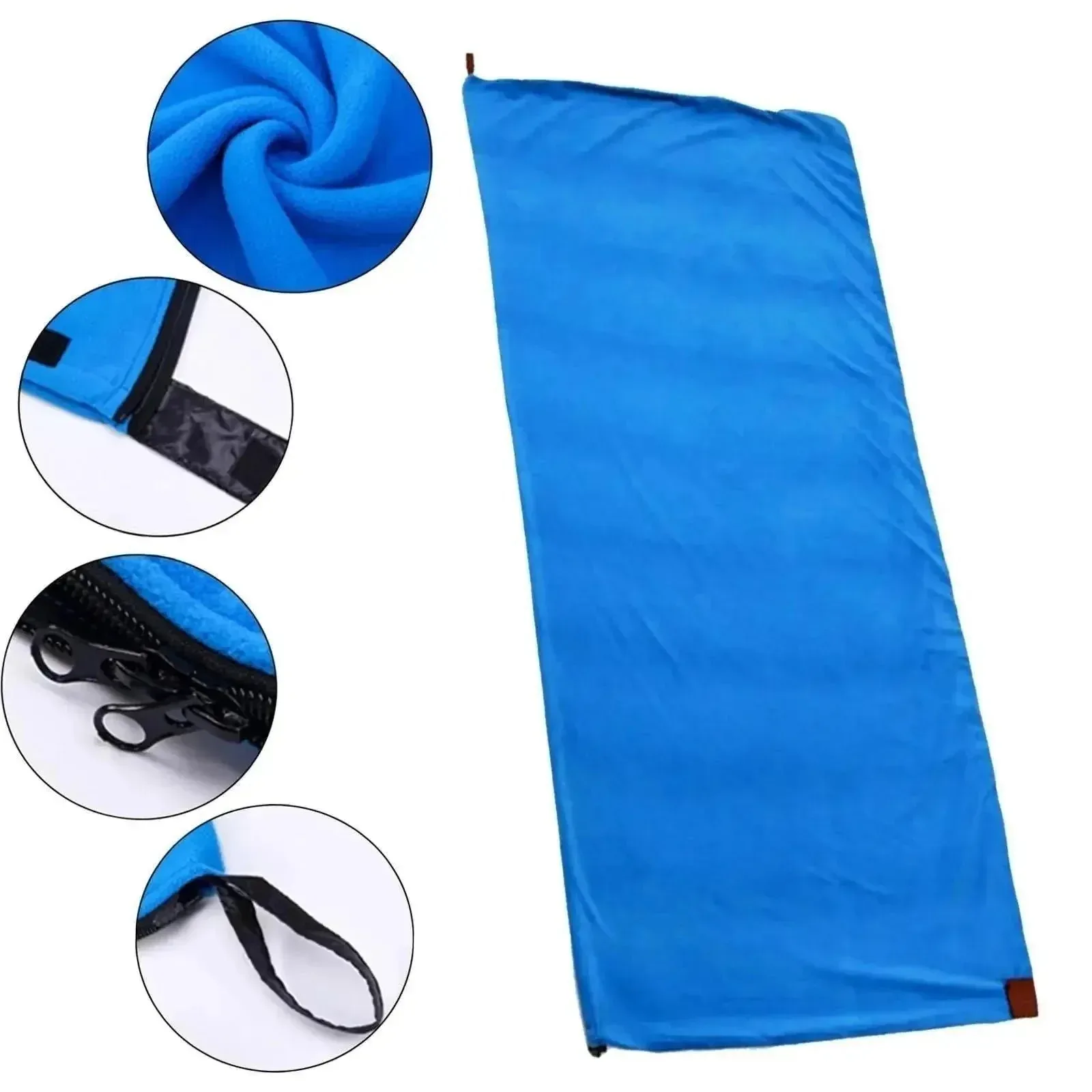 Soft Fleece Camping Blanket – Sleeping Bag Liner for Outdoor Adult Backpacking - Image 2