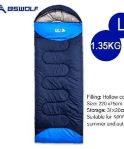 Alternative view of BSWOLF Ultralight Waterproof Envelope Sleeping Bag – 3-Season Cotton Fill, Splicing Double (1.35kg / 1.5kg / 1.8kg)
