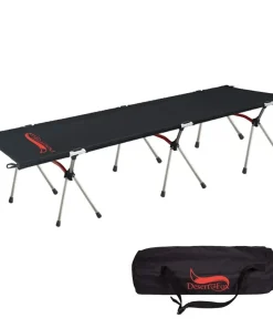Desert & Fox Collapsible Camping Cot with Carry Bag - Portable Folding Sleeping Bed for Adults and Kids