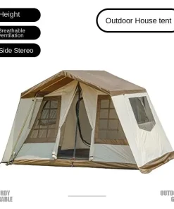 Landwolf 3-4 Person Multi-Cabin Family Camping Tent – Tunnel Design with Carbon Fiber Poles
