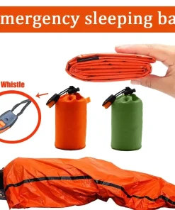 Mylar Emergency Survival Sleeping Bag – Waterproof Thermal Sack & Rescue Blanket for Outdoor EDC & Camping