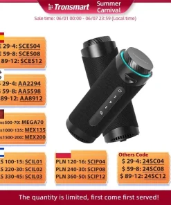 Tronsmart T7 Speaker Bluetooth Speaker with 360 degree Surround Sound, Bluetooth 5.3, LED Modes, True Wireless Stereo, APP