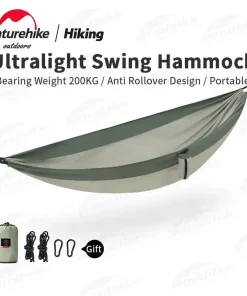 Ultralight Camping Swing Hammock - Anti-Rollover, 1/2 Person, 200kg Capacity, Portable Outdoor Hammock