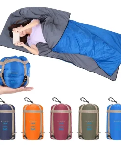 Alternative view of Ultralight Envelope Sleeping Bag – Warm Weather Cotton Fill, Splicing Double for Camping, Travel & Backpacking (190×75cm)
