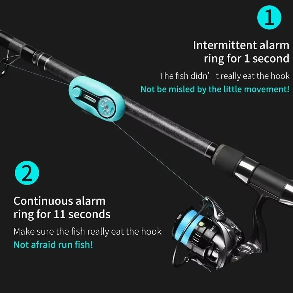 Universal Fishing Bite Alarm with LED Light – Electronic Sound Alert for Sea/River Rods (Clip-On Design) - Image 4