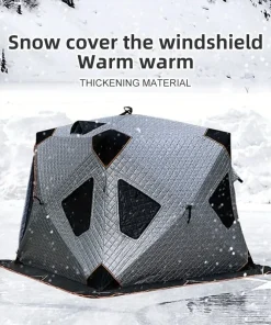 Winter Ice Fishing Tent with Cotton Lining – Insulated Outdoor Camping & Ice Fishing Shelter
